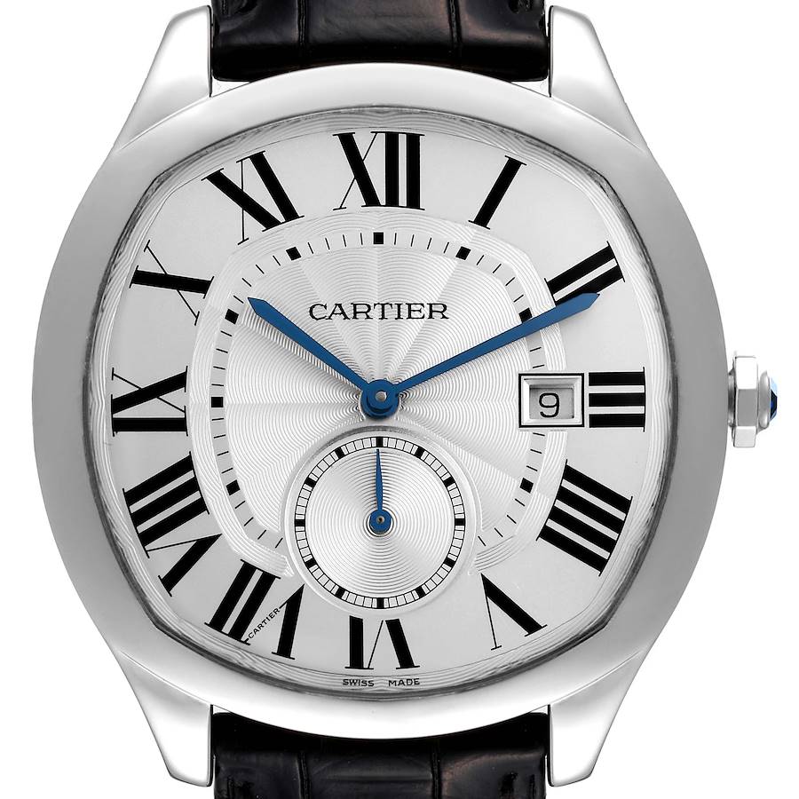 Cartier Drive Silver Dial Steel Mens Watch WSNM0004 SwissWatchExpo