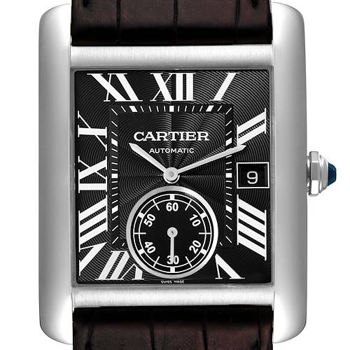 Photo of Cartier Tank MC Black Dial Automatic Mens Watch W5330004 Box Papers