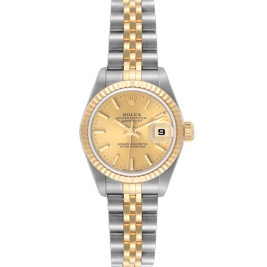 Rolex Datejust Steel Yellow Gold Champagne Dial Ladies Watch 79173 SwissWatchExpo