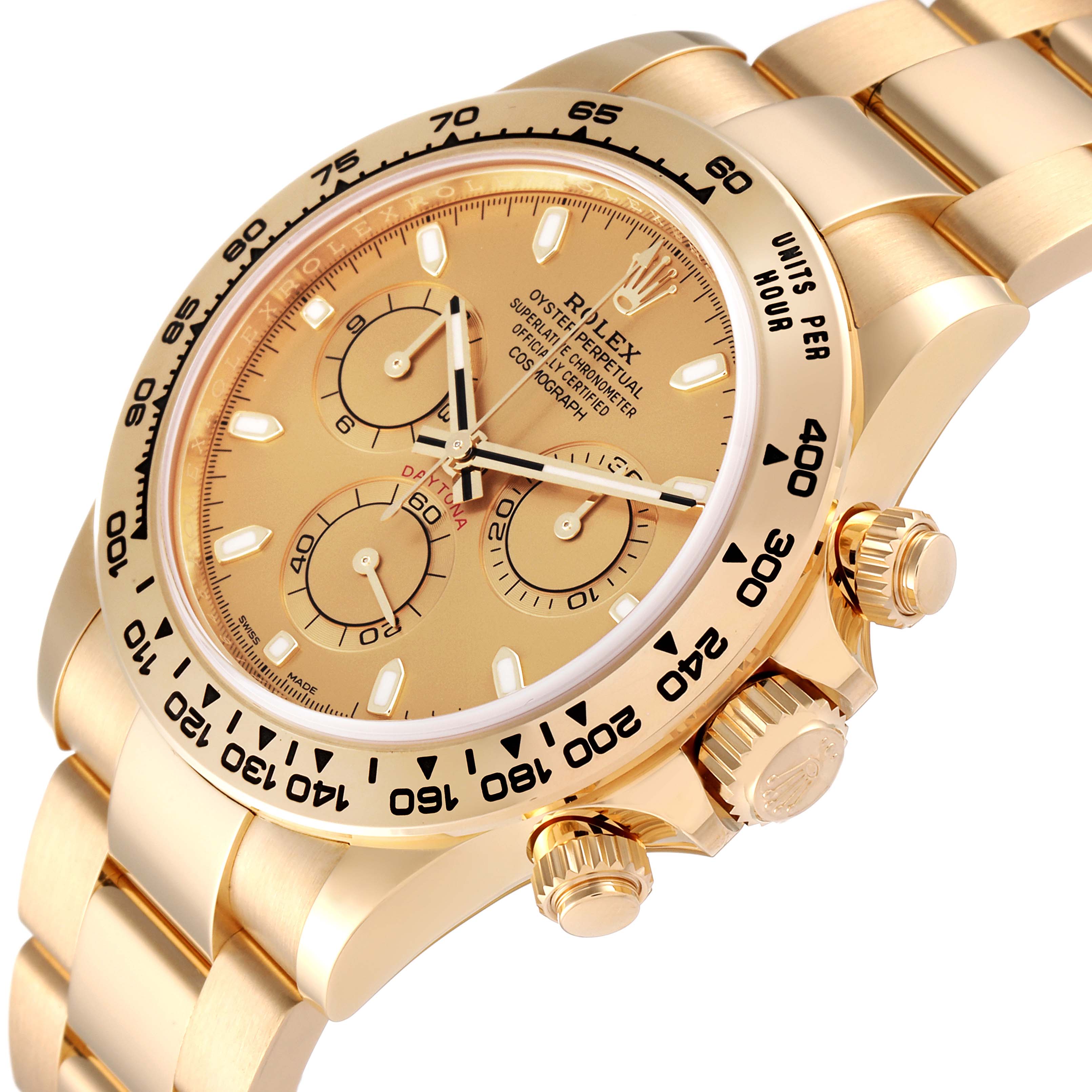 Rolex Daytona Yellow Gold Champagne Dial Mens Watch 116508 Box Card ...