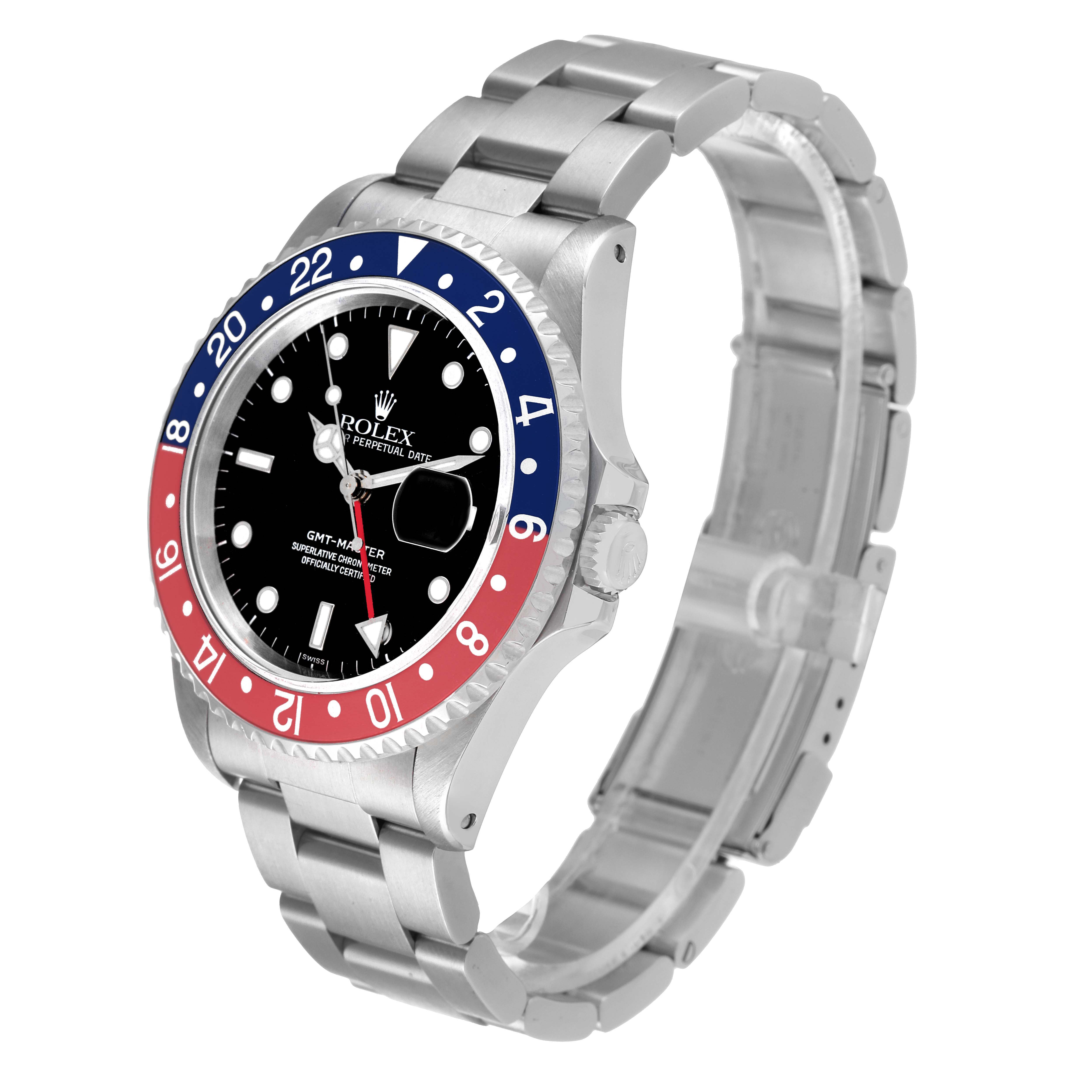 Rolex Gmt Master 40mm Blue Red Pepsi Bezel Steel Mens Watch 16700 Swisswatchexpo 0890