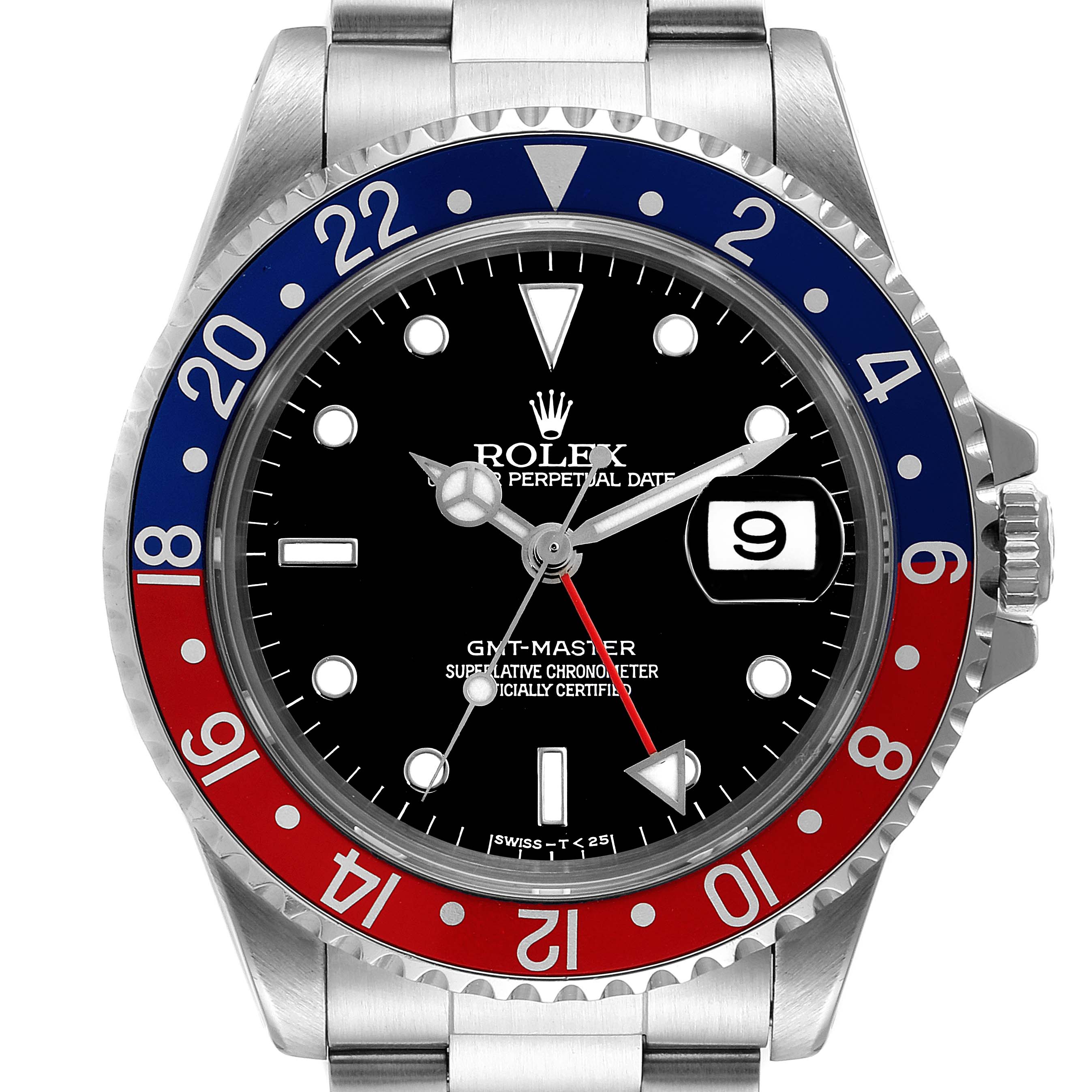 Godkendelse heks Marvel Rolex GMT Master 40mm Blue Red Pepsi Bezel Steel Mens Watch 16700 |  SwissWatchExpo