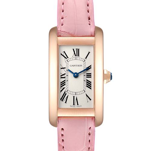 Photo of Cartier Tank Americaine 18K Rose Gold Silver Dial Ladies Watch W2607456