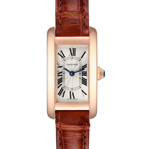 Photo of Cartier Tank Americaine 18K Rose Gold Silver Dial Ladies Watch W2607456