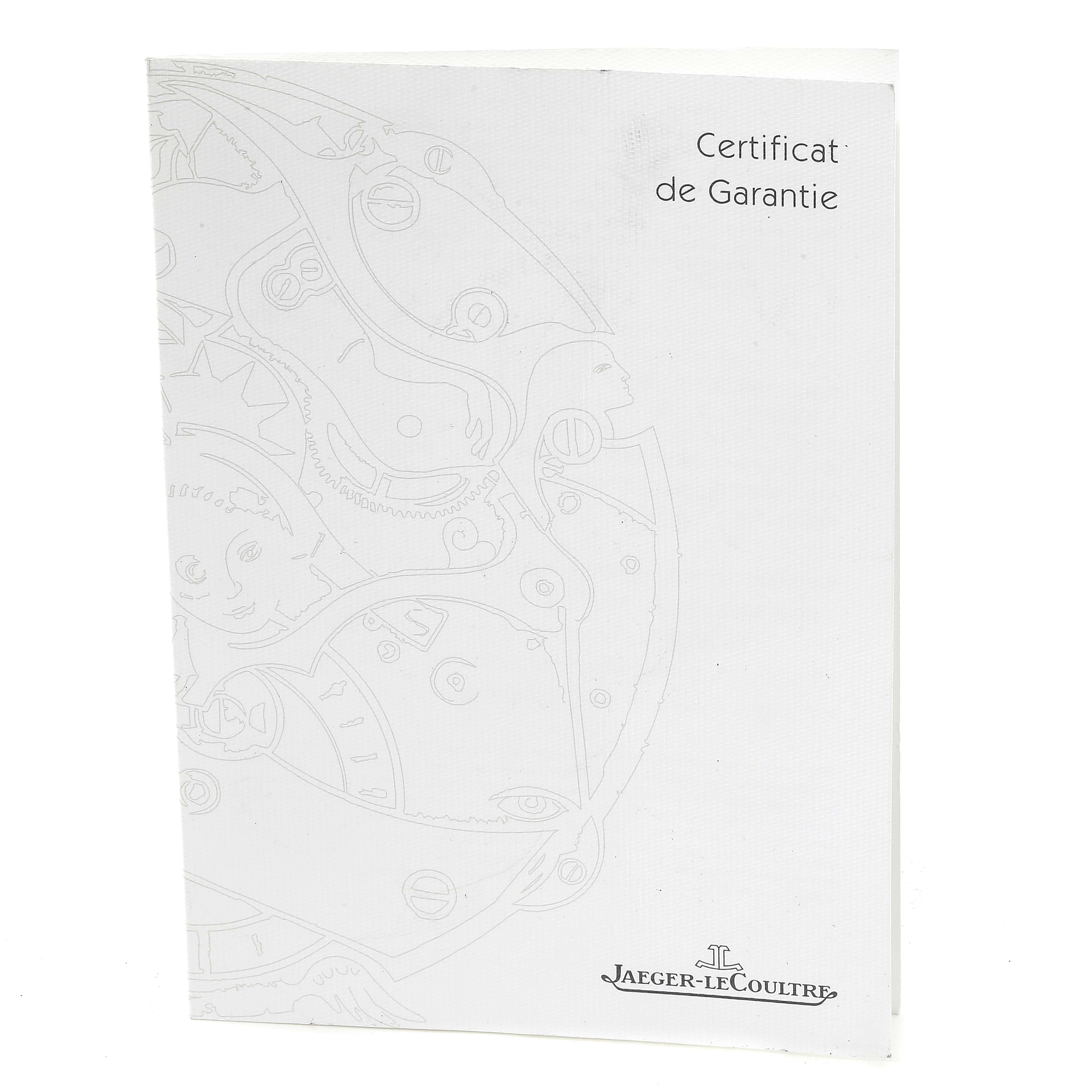 This is the Certificat de Garantie for the Jaeger LeCoultre Reverso Q3028420 Men's Stainless Steel Silver Dial Q3028420 Men's Stainless Steel Silver Dial model.