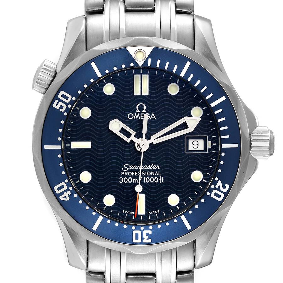 Omega Seamaster Diver 300M Midsize Quartz Steel Mens Watch 2561.80.00 SwissWatchExpo