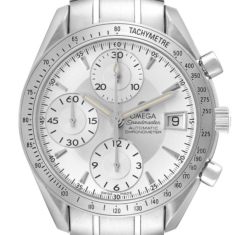 Omega Speedmaster Date 40 Chronograph Steel Mens Watch 3211.30.00 Box Card SwissWatchExpo