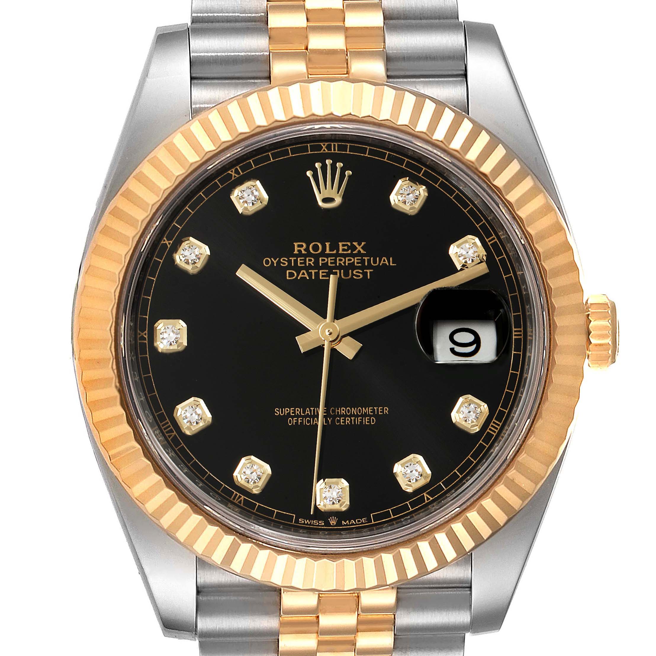 ROLEX Geneve ブラックダイヤル 金属ベルト