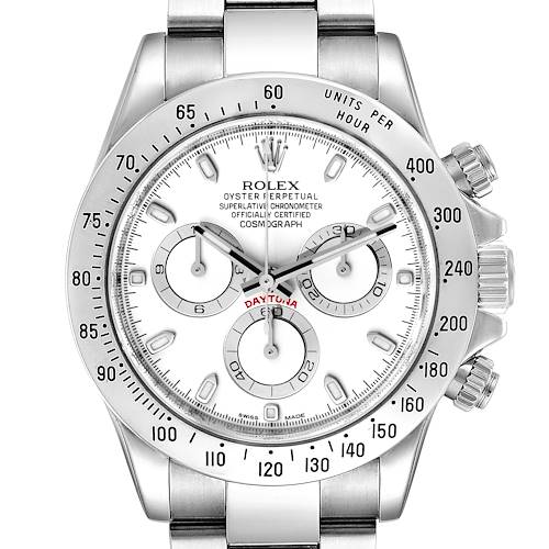 Photo of Rolex Daytona White Dial Chronograph Steel Mens Watch 116520