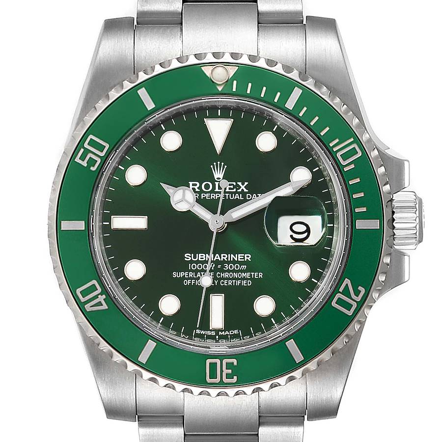 Rolex Submariner Hulk Green Dial Bezel Steel Mens Watch 116610LV Unworn SwissWatchExpo