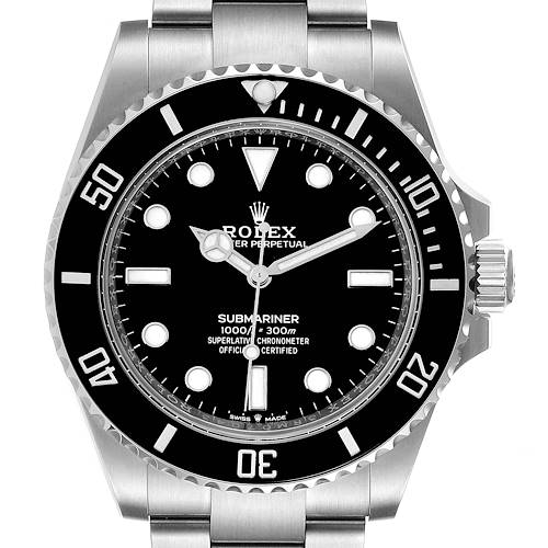Photo of Rolex Submariner Non-Date Ceramic Bezel Steel Mens Watch 124060 Unworn