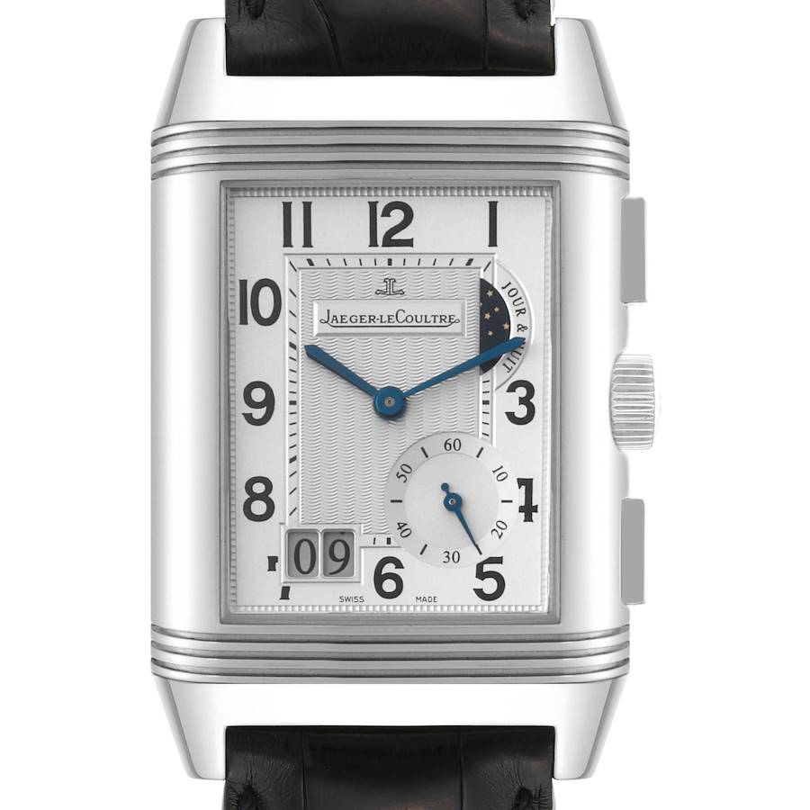 Jaeger LeCoultre Reverso Grande GMT Steel Mens Watch 240.8.18 Q3028420 SwissWatchExpo