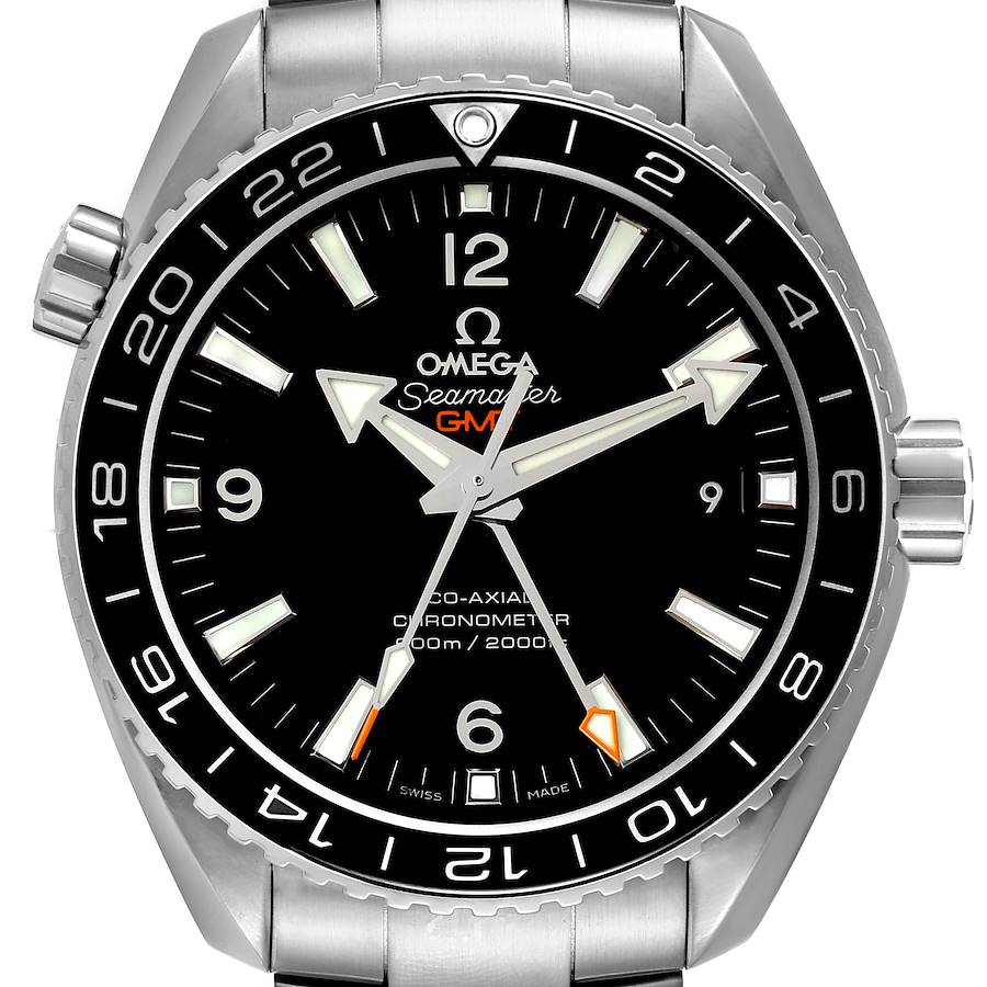 Omega Seamaster Planet Ocean GMT Steel Mens Watch 232.30.44.22.01.001 Box Card SwissWatchExpo