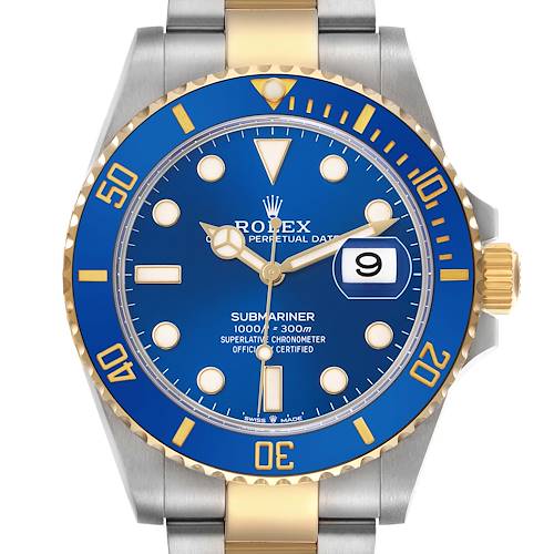 Photo of Rolex Submariner 41 Steel Yellow Gold Blue Dial Mens Watch 126613