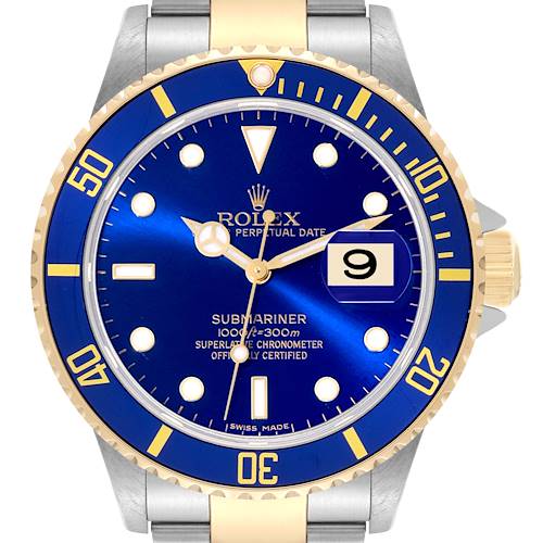 Photo of NOT FOR SALE Rolex Submariner Blue Dial Steel Yellow Gold Mens Watch 16613 Box Card PARTIAL PAYMENT