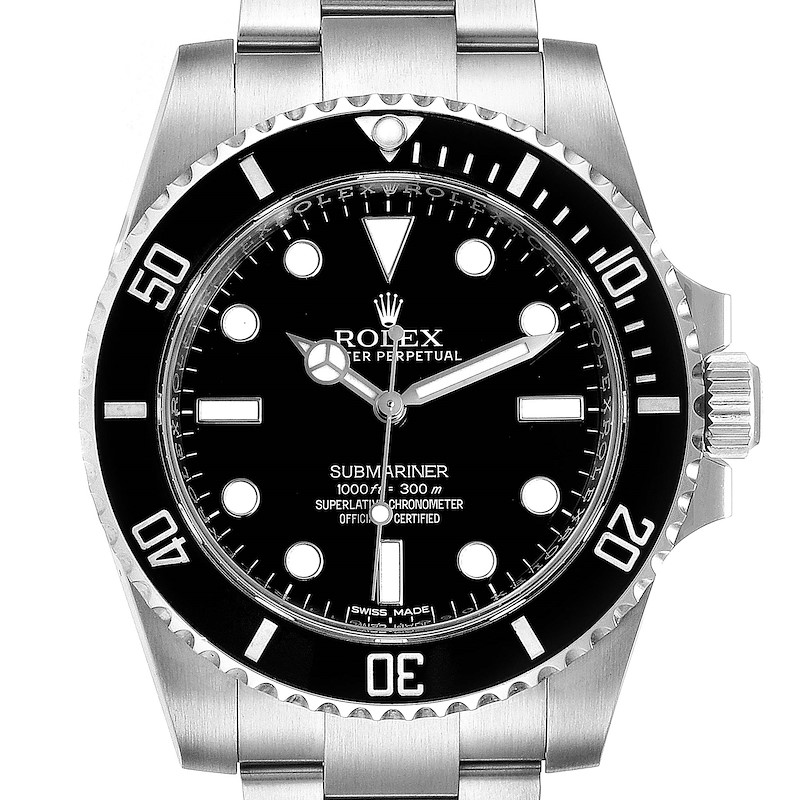 Rolex Submariner Ceramic Bezel Oyster Bracelet Steel Mens Watch 114060 SwissWatchExpo