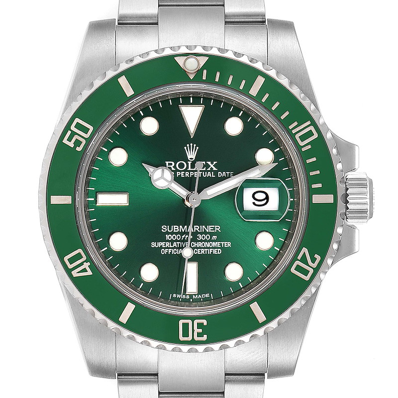 Rolex Submariner Hulk Green Dial Bezel Steel Steel Mens Watch 116610LV SwissWatchExpo