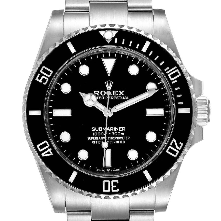 Rolex Submariner Non-Date Ceramic Bezel Steel Watch 124060 Unworn SwissWatchExpo