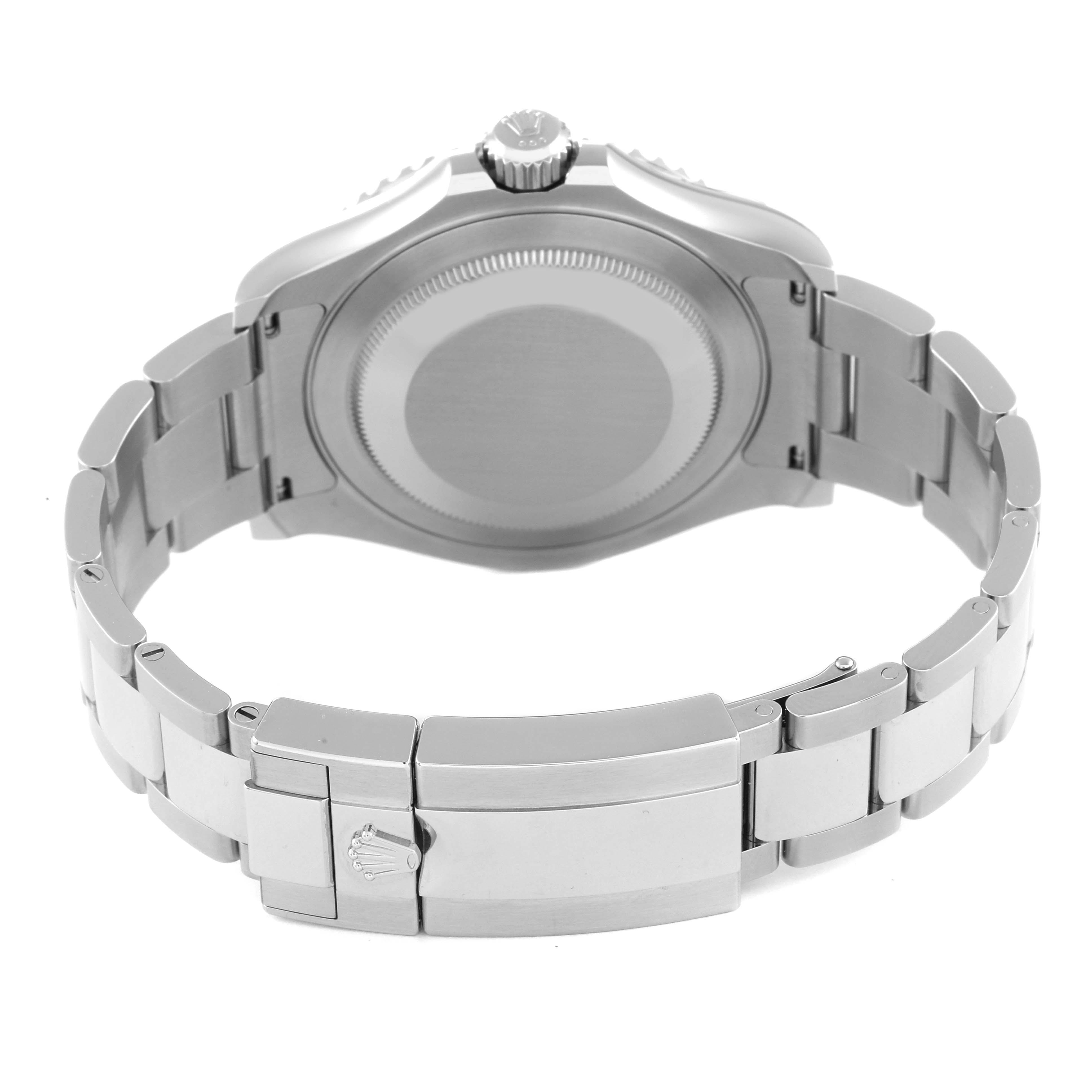 The image shows the back case and bracelet of a Rolex Yacht-Master 126622 Men's Stainless Steel Blue Dial 126622 Men's Stainless Steel Blue Dial watch, viewed from the rear.