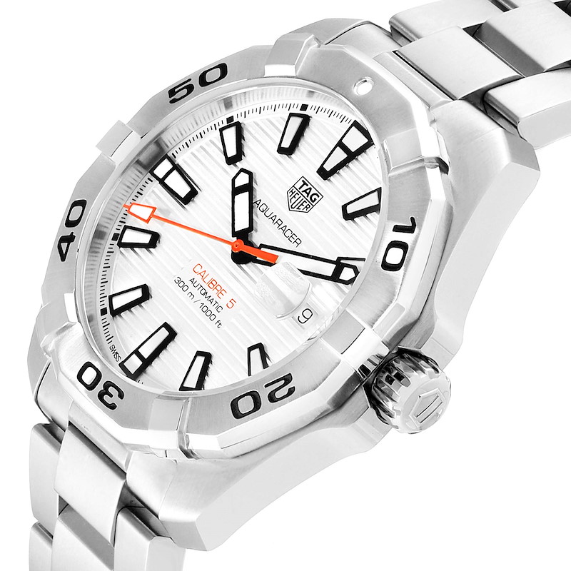 Tag Heuer Aquaracer White Dial Steel Mens Watch Way2013 Unworn Swisswatchexpo