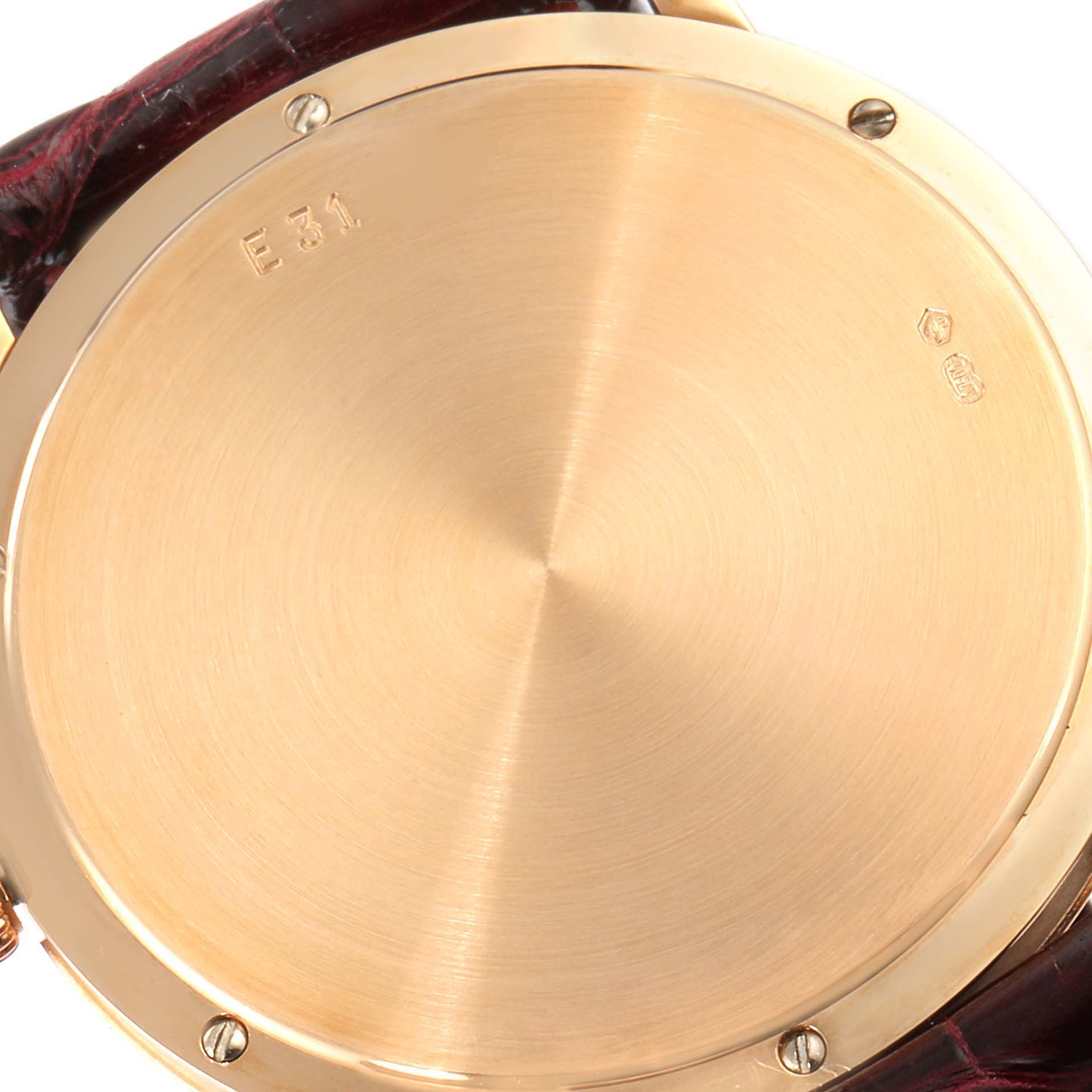 This image shows the back case of a Jules model watch by Audemars Piguet.