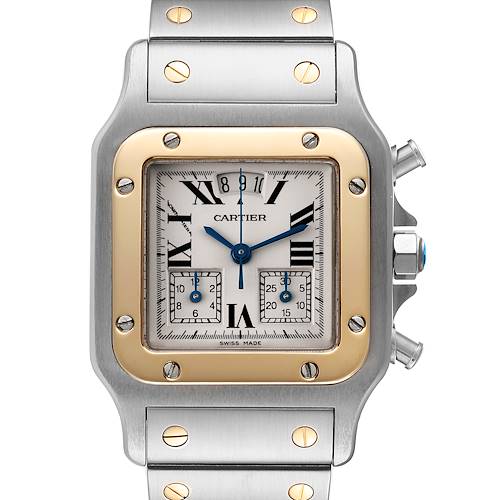 Photo of Cartier Santos Chronoflex Steel 18K Yellow Gold Watch W20042C4