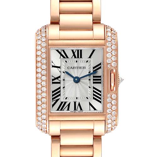 Photo of Cartier Tank Anglaise 18K Rose Gold Diamond Ladies Watch WT100002