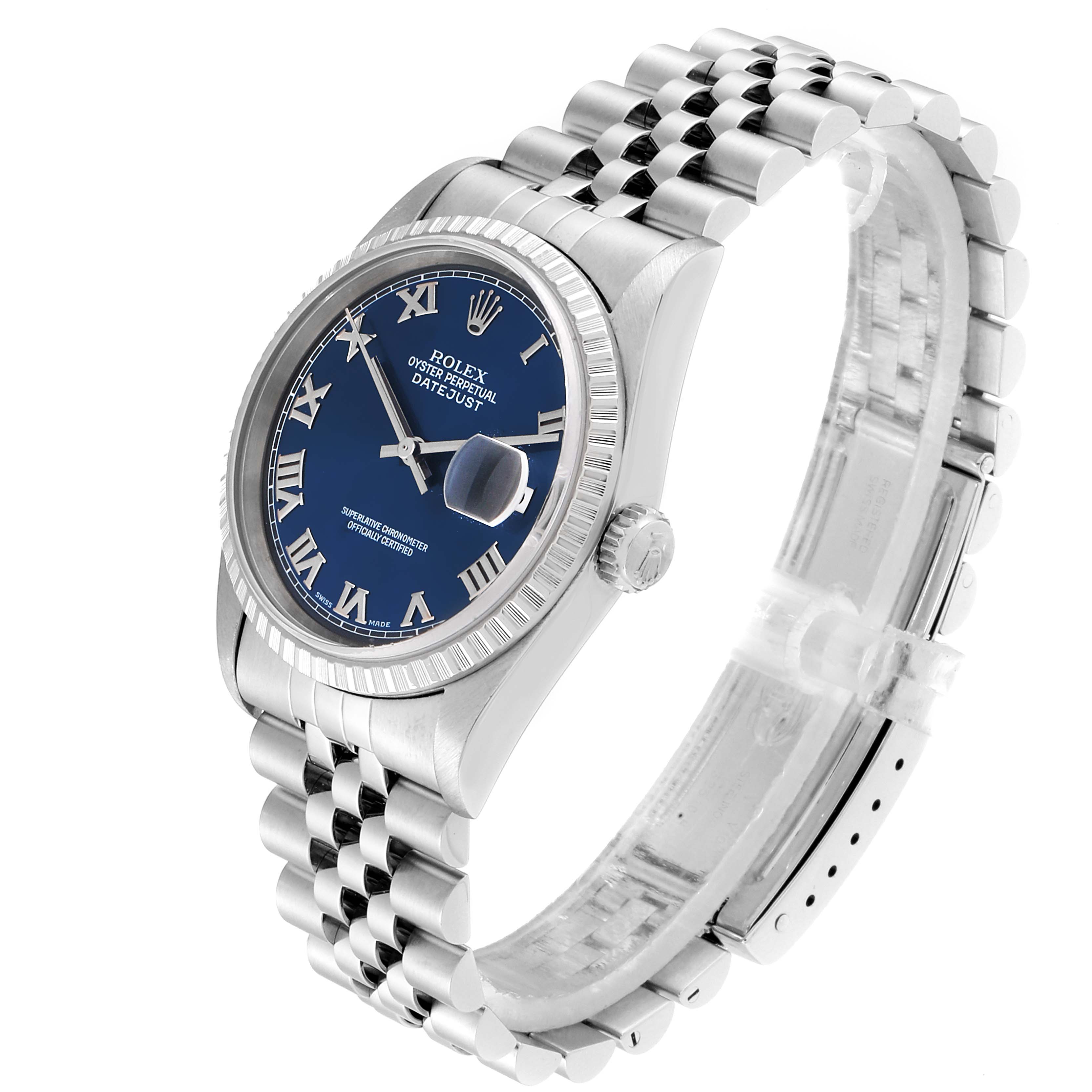 datejust blue roman dial