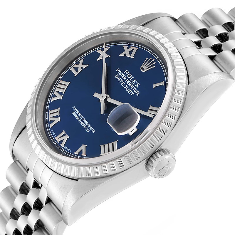 datejust blue roman dial