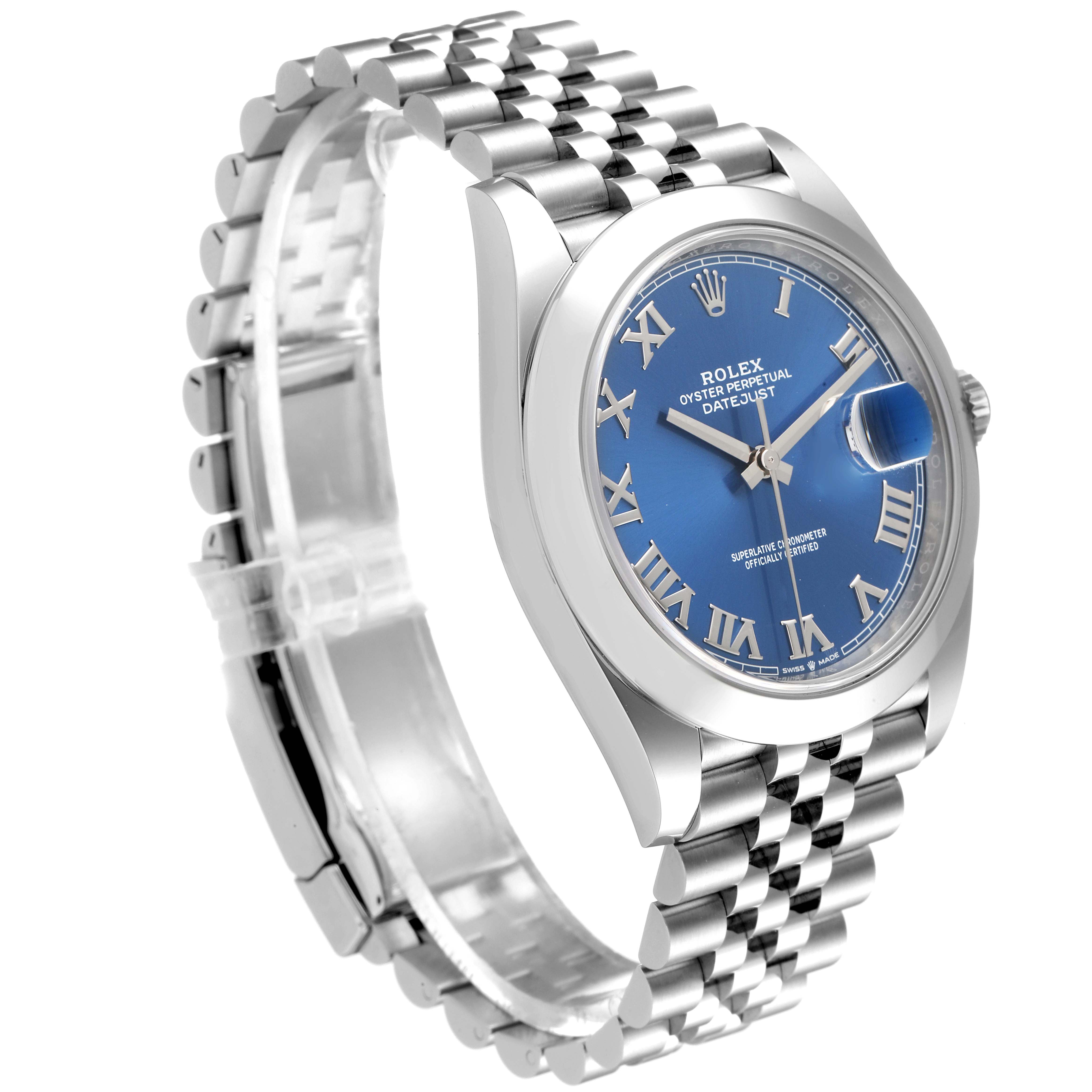 datejust blue roman dial