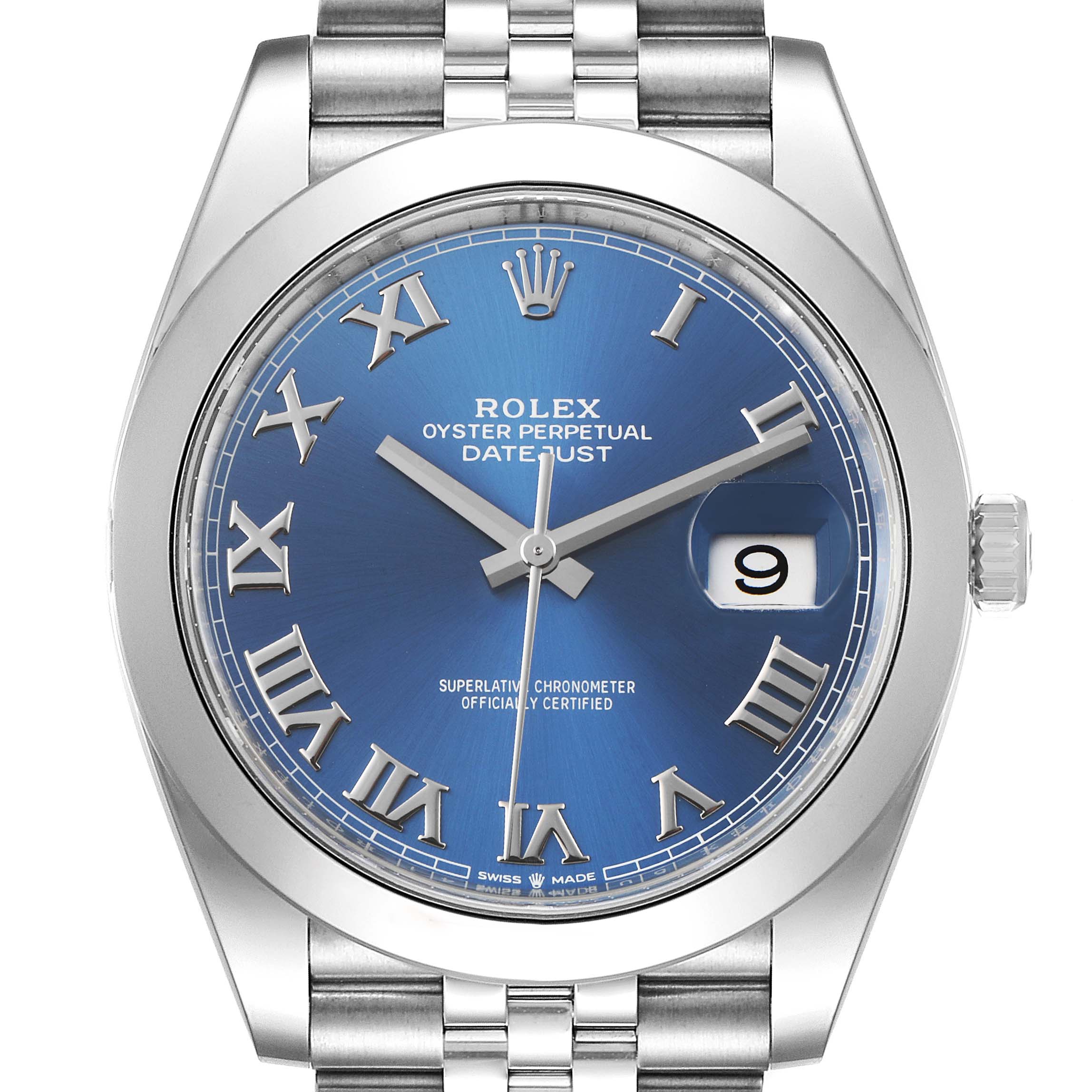 datejust blue roman dial