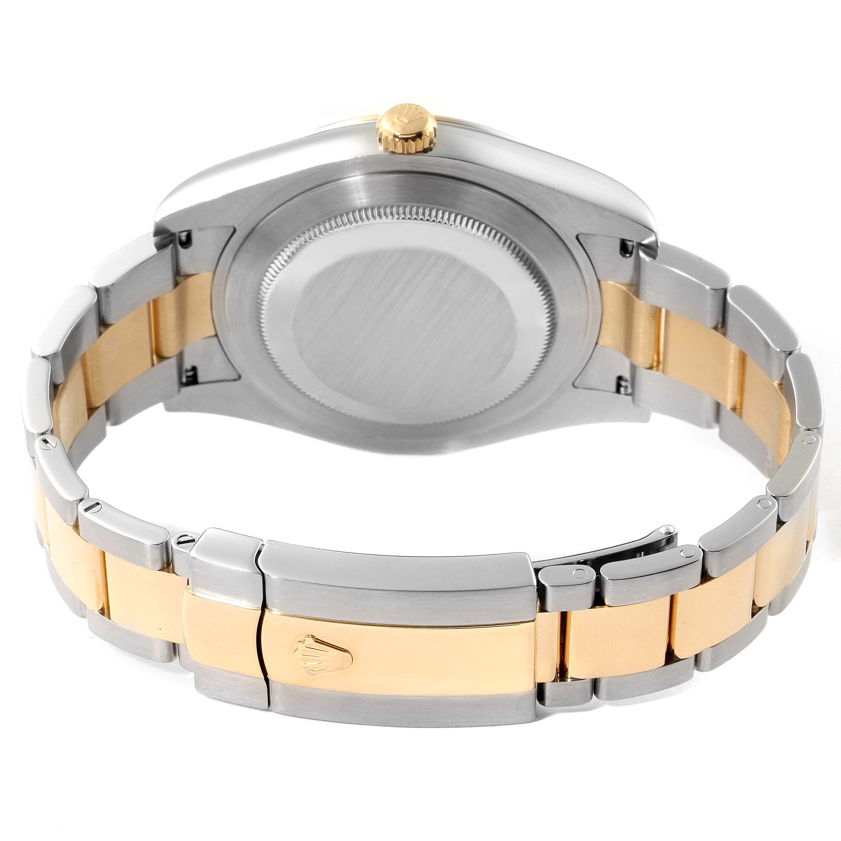 This image shows the back view and bracelet of a Rolex Datejust 41 116333 Men's Steel and Gold (two tone) Black Dial 116333 Men's Steel and Gold (two tone) Black Dial watch.