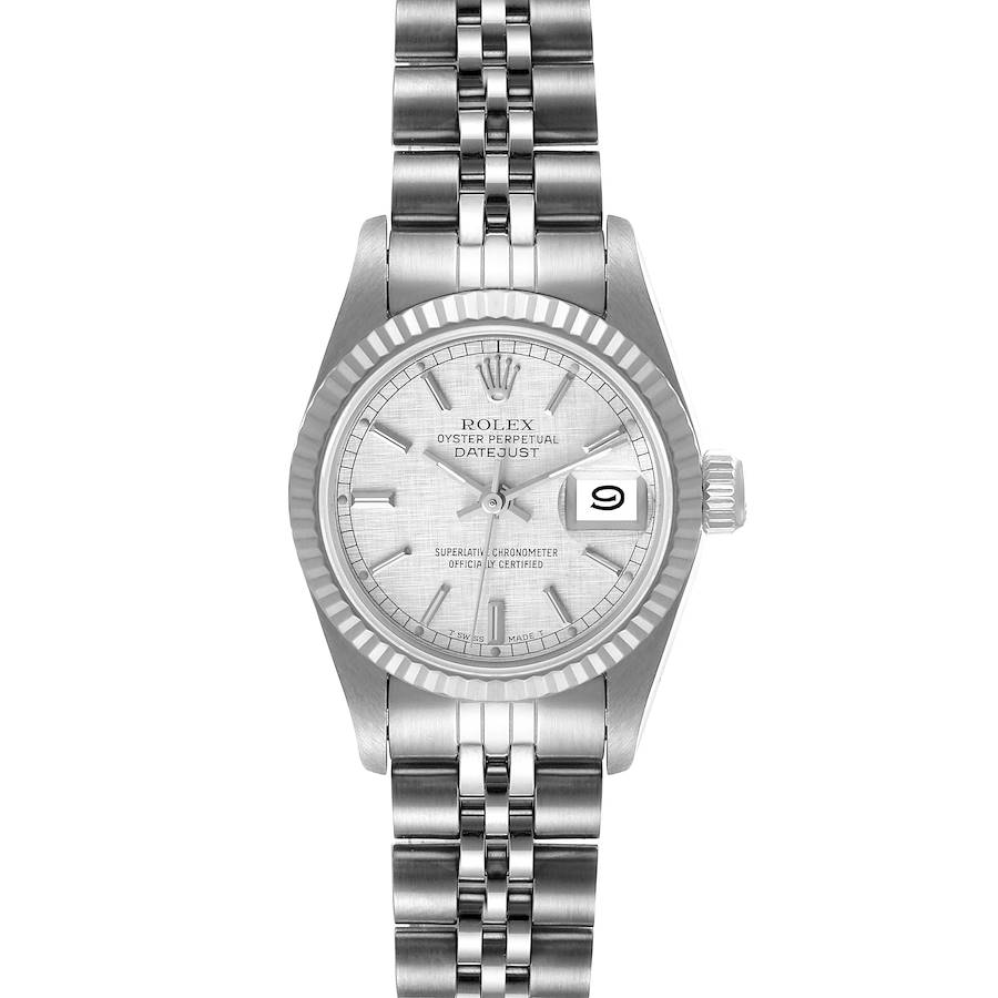 Rolex Datejust Steel White Gold Silver Dial Ladies Watch 69174 Box Papers SwissWatchExpo