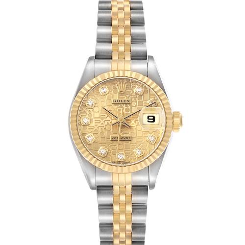 Photo of Rolex Datejust Steel Yellow Gold Anniversary Diamond Dial Ladies Watch 79173