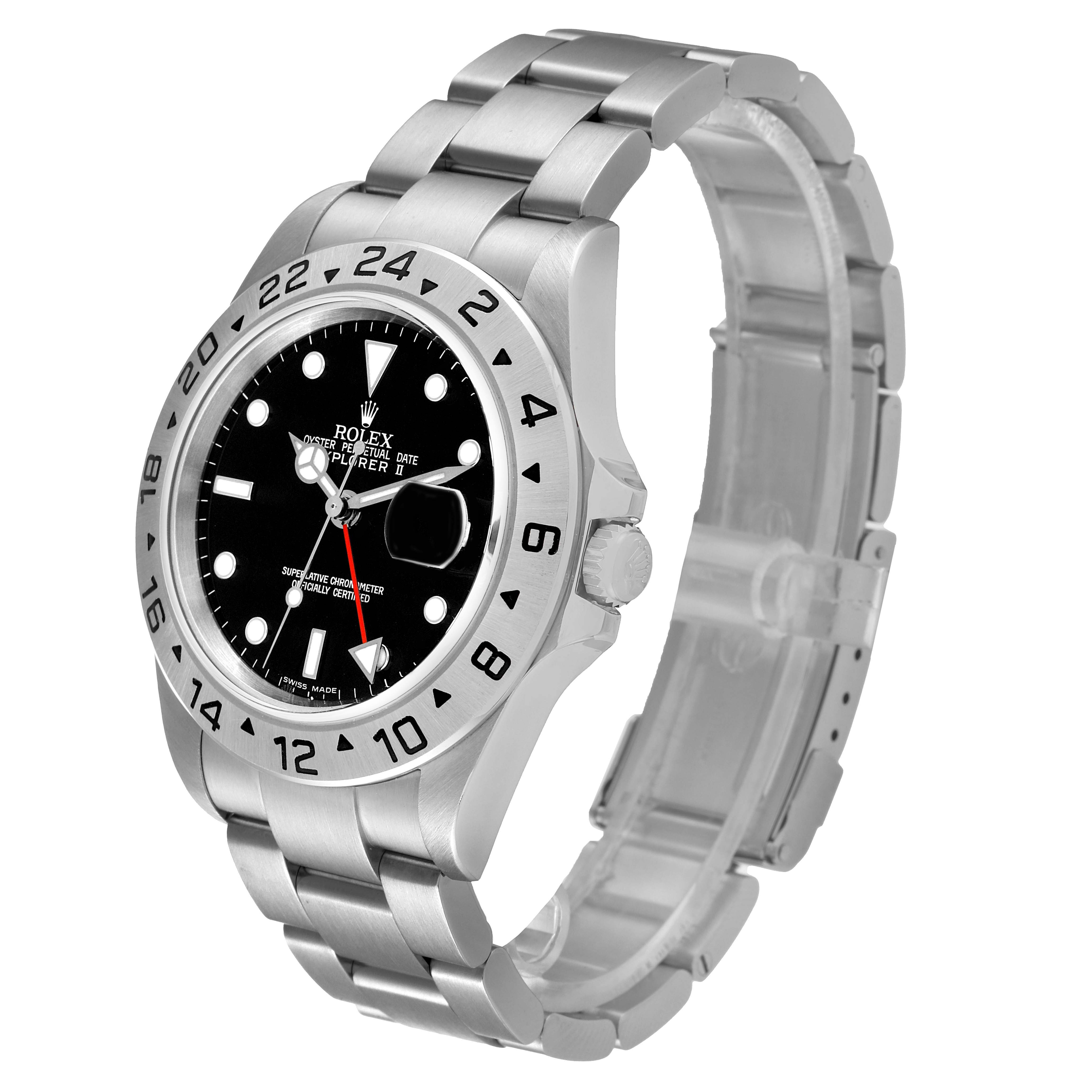 The image shows a Rolex Explorer 16570 Men's Stainless Steel Black Dial 16570 Men's Stainless Steel Black Dial watch at a slight angle, displaying its face, bezel, crown, and metal bracelet.