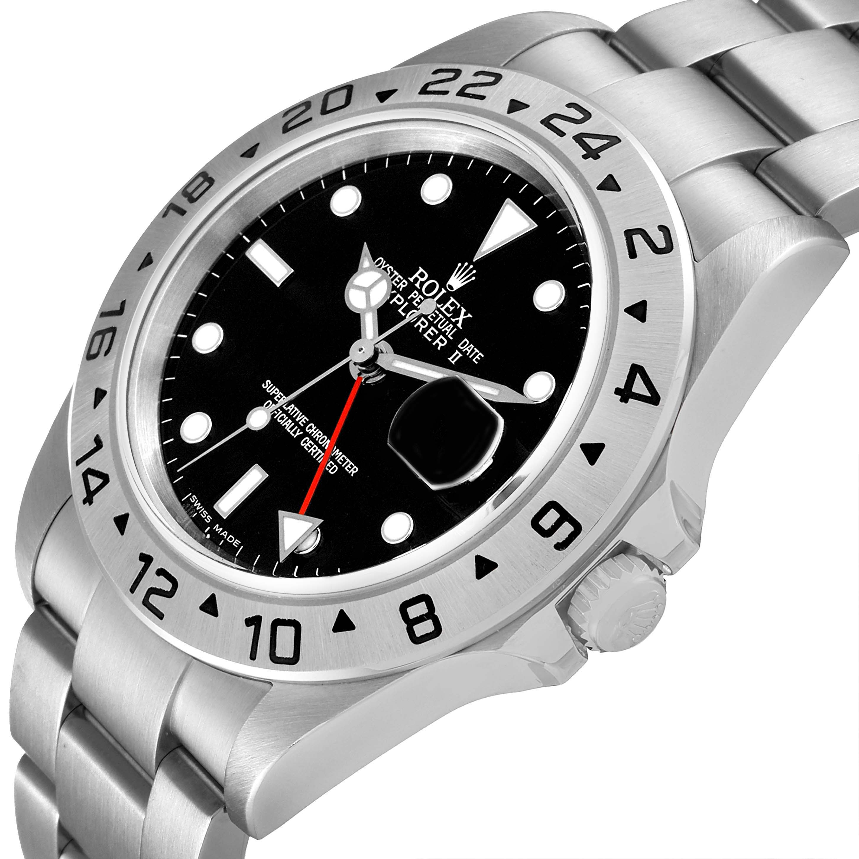 The image shows a close-up, angled view of a Rolex Explorer 16570 Men's Stainless Steel Black Dial 16570 Men's Stainless Steel Black Dial watch, highlighting the dial, bezel, and a portion of the bracelet.