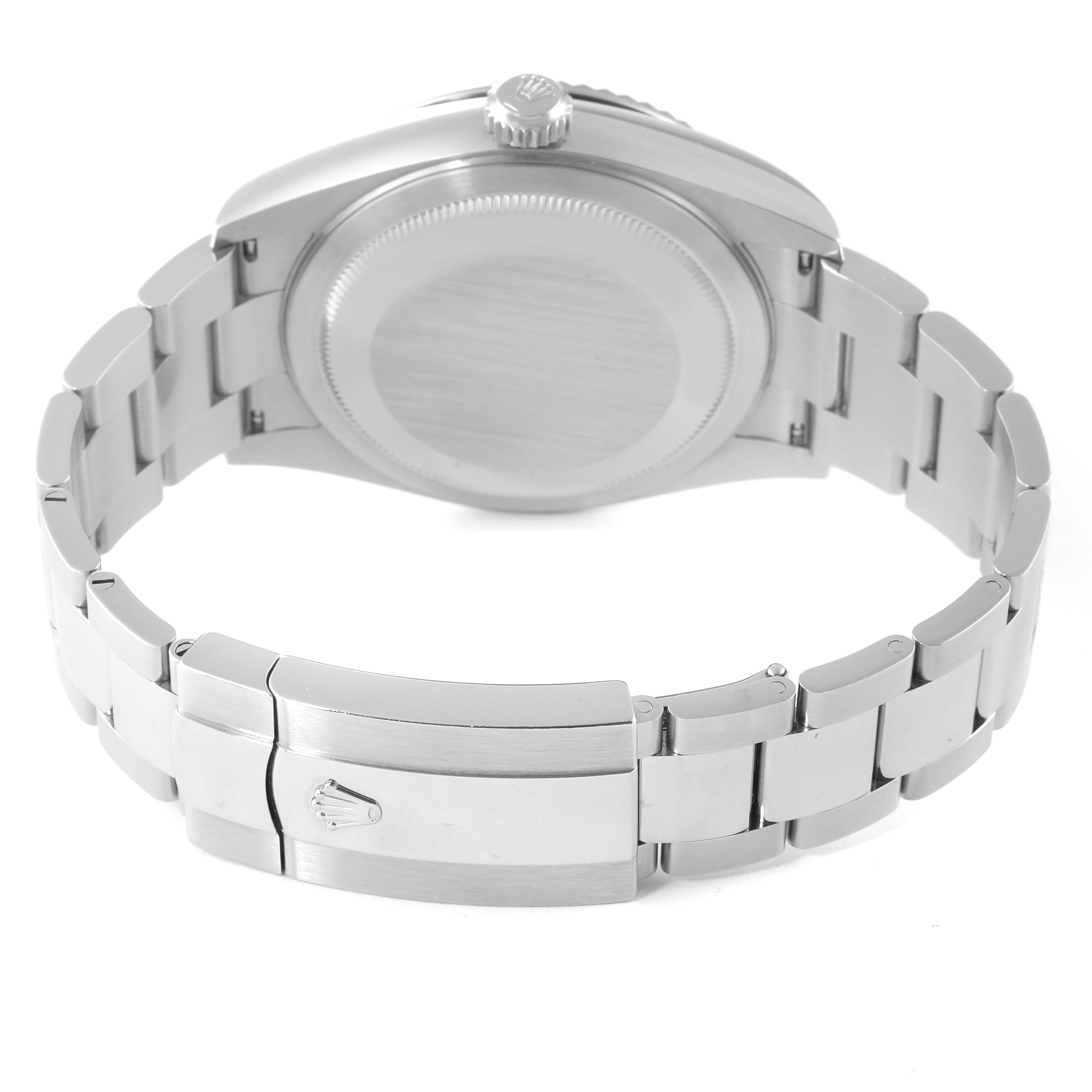 The image shows the back and bracelet clasp of a Rolex Sky-Dweller 326934 Men's Stainless Steel White Dial 326934 Men's Stainless Steel White Dial watch.
