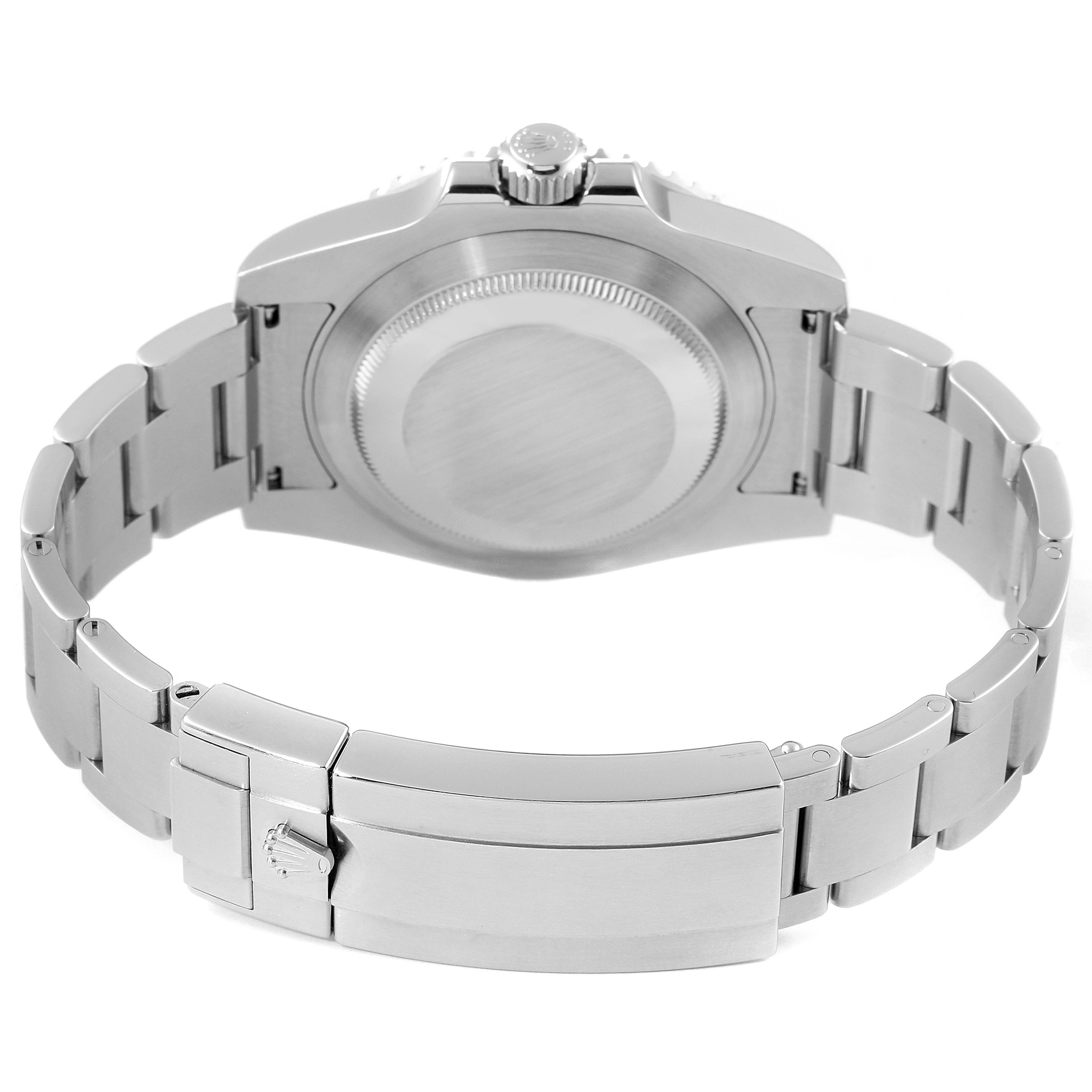 The image shows the back case and clasp of a Rolex Submariner 116610LN Men
s Stainless Steel Black Dial 116610LN Men
s Stainless Steel Black Dial watch from a rear angle.