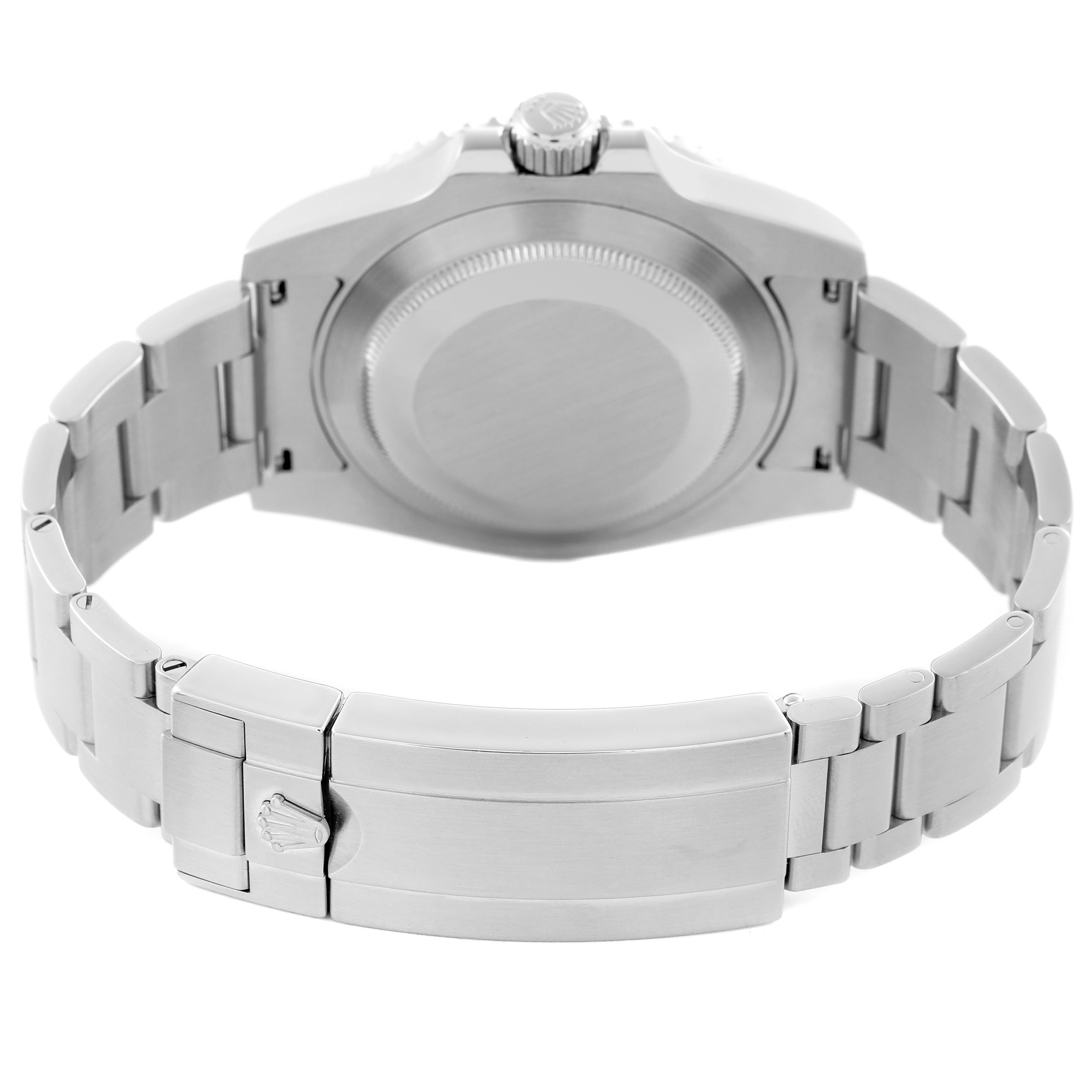 The image shows the back and clasp of a Rolex Submariner 116610 Men's Stainless Steel Black Dial 116610 Men's Stainless Steel Black Dial, highlighting its bracelet and case back from a rear angle.