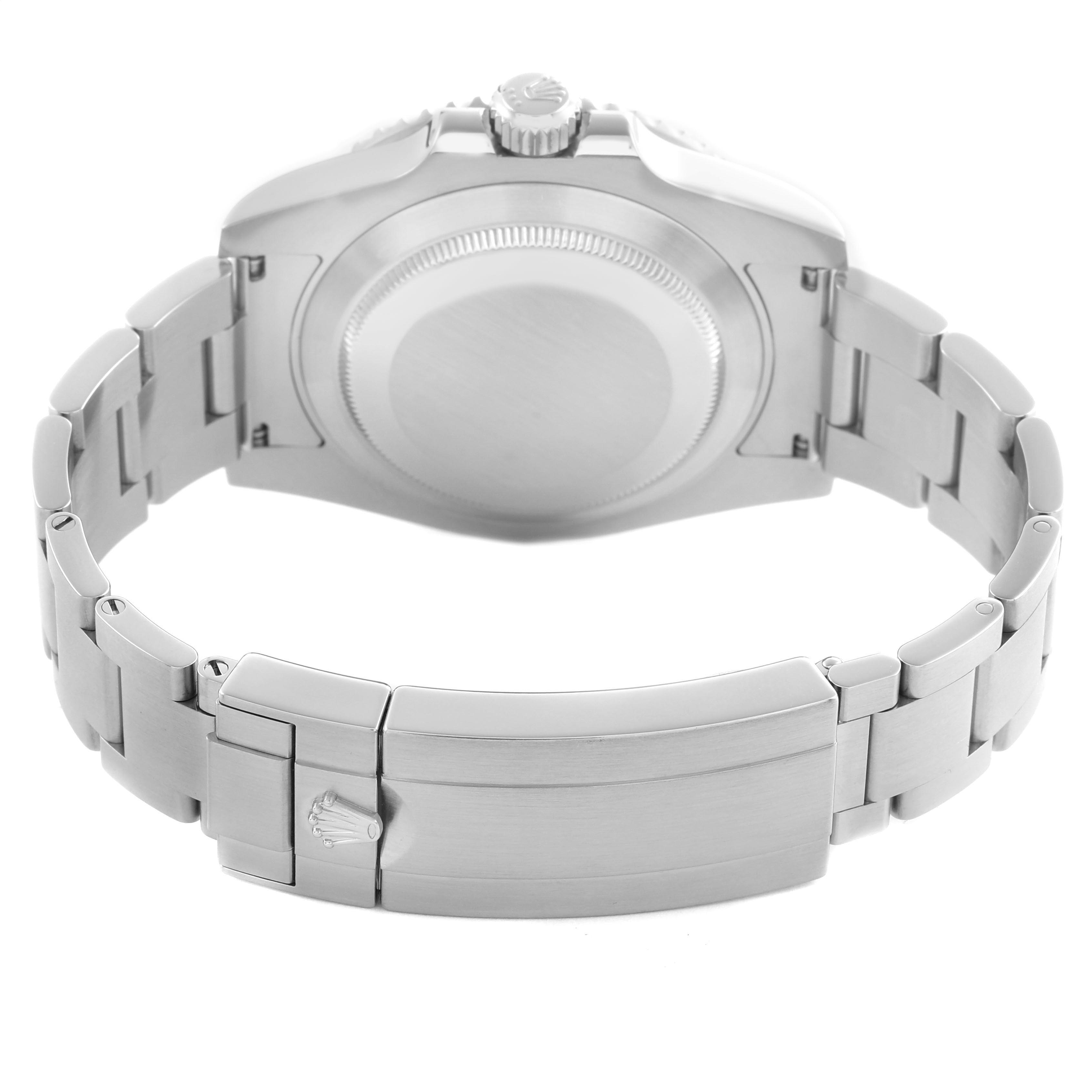 The image shows the back of a Rolex Submariner 116610 Men's Stainless Steel Black Dial 116610 Men's Stainless Steel Black Dial, featuring the caseback, bracelet, and clasp with the Rolex logo.