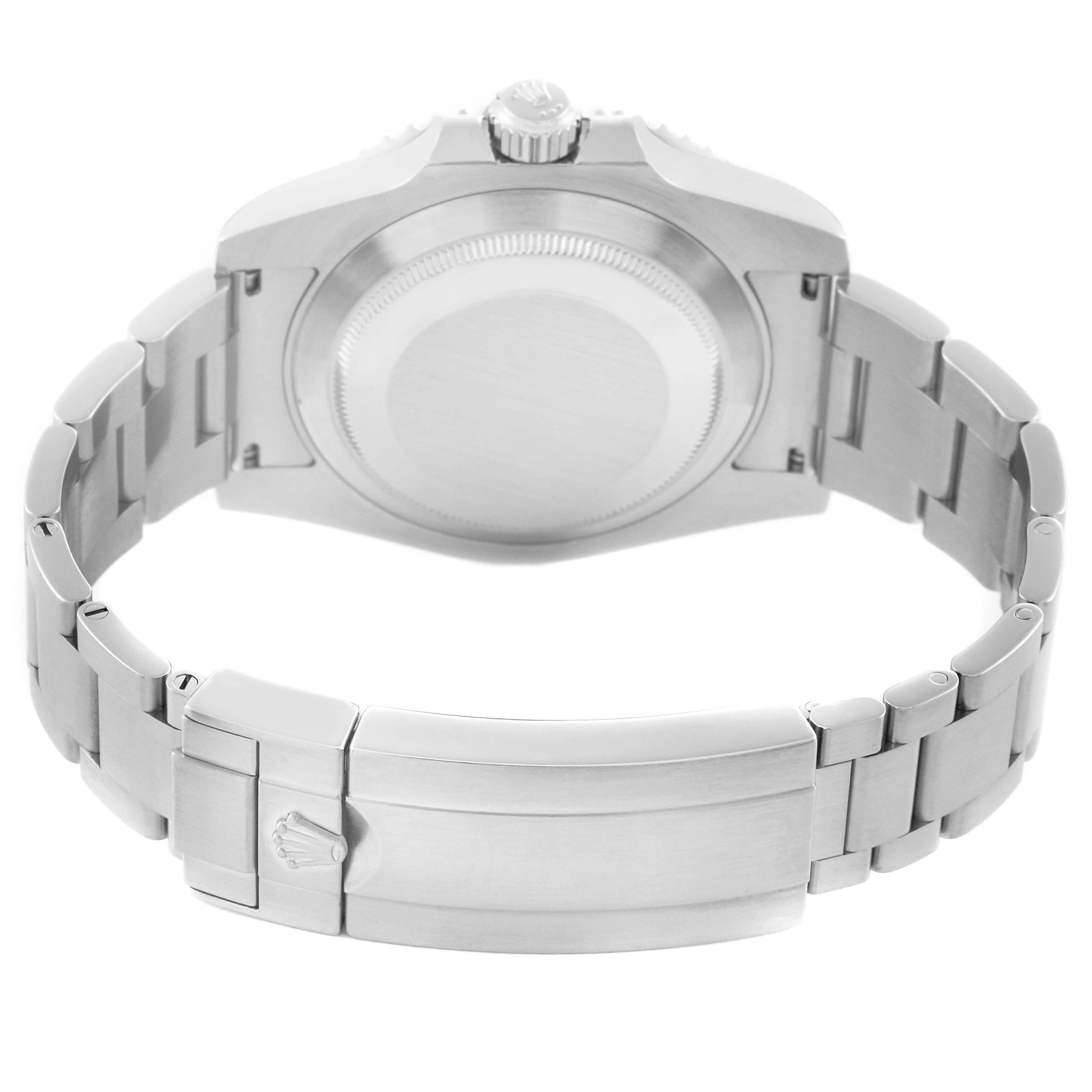 The image shows the back view of a Rolex Submariner 116610 Men's Stainless Steel Black Dial 116610 Men's Stainless Steel Black Dial, highlighting its case back, bracelet, and clasp.