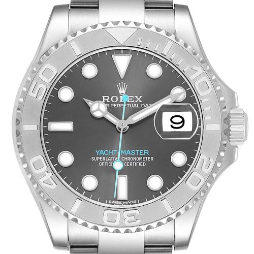 Photo of Rolex Yachtmaster 40 Steel Platinum Rhodium Dial Mens Watch 116622 Card