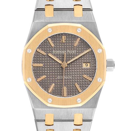 Photo of Audemars Piguet Royal Oak Grey Dial Steel Yellow Gold Mens Watch 15000SA