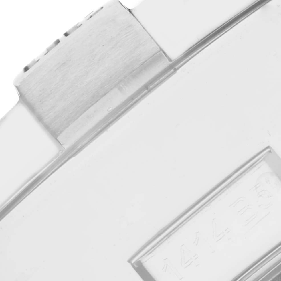 This image shows a close-up detail of the metal bracelet of a Breitling Avenger A13381 Men's Stainless Steel White Dial A13381 Men's Stainless Steel White Dial watch.