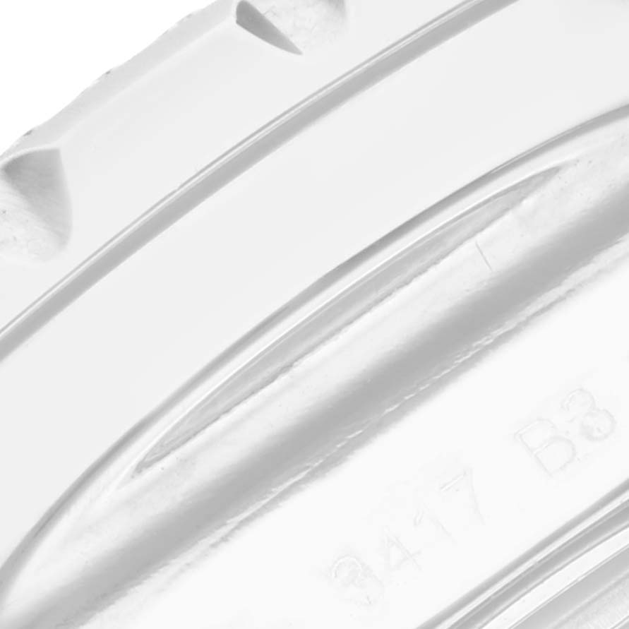 This image shows a close-up of the side or edge detail of the Breitling Bentley A13362 Men's Stainless Steel Mother of Pearl Dial A13362 Men's Stainless Steel Mother of Pearl Dial watch bezel.