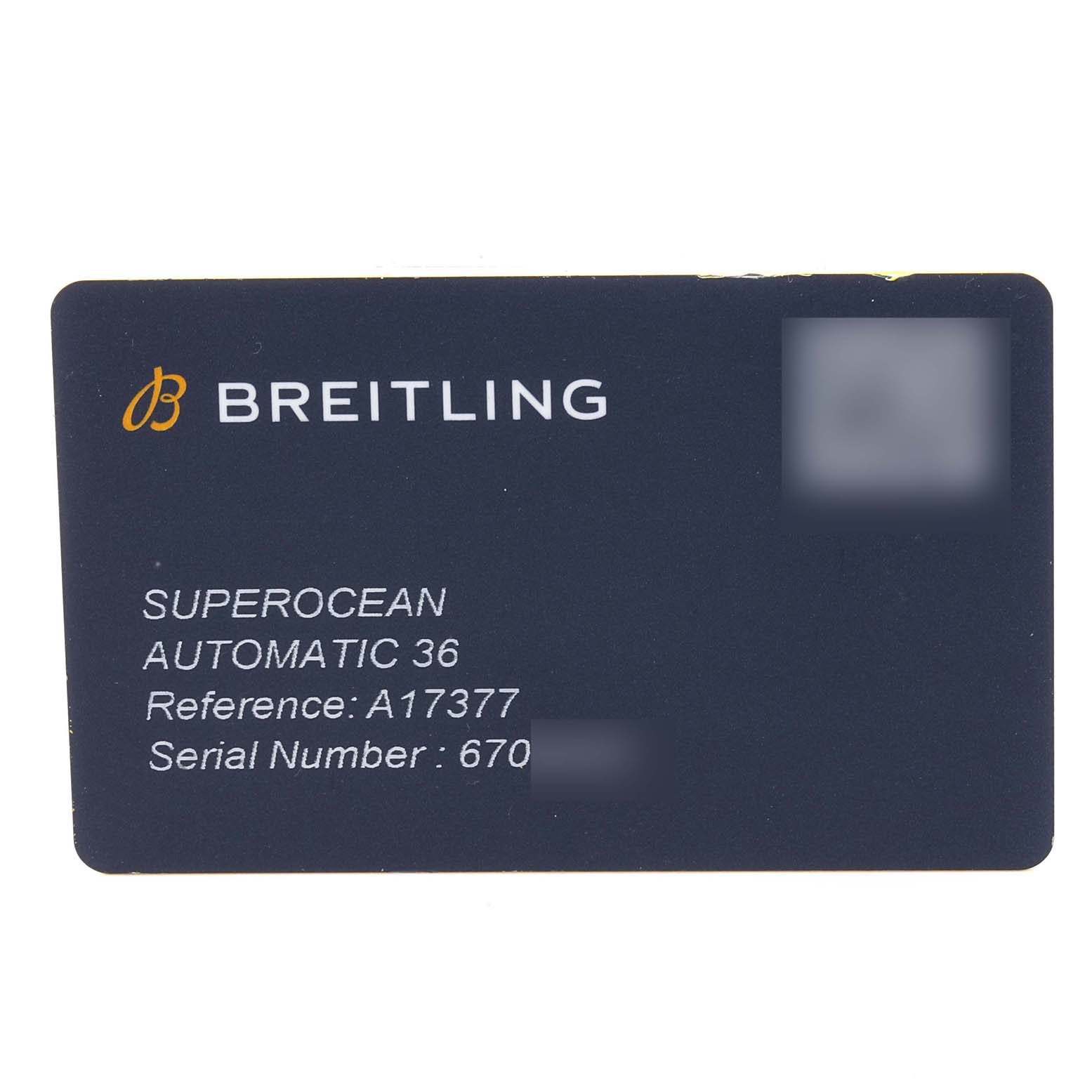 This image shows the product card for the Breitling A17377 Women's Stainless Steel Orange Dial A17377 Women's Stainless Steel Orange Dial Superocean 36 White Orange Dial Steel Ladies Watch A17377.