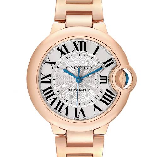 Photo of Cartier Ballon Bleu 33 Rose Gold Ladies Watch W6920096 Box Papers