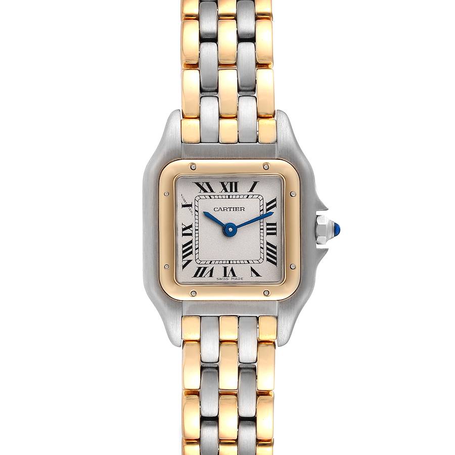 Cartier Panthere Steel Yellow Gold 3 Row Bracelet Ladies Watch 166921 SwissWatchExpo
