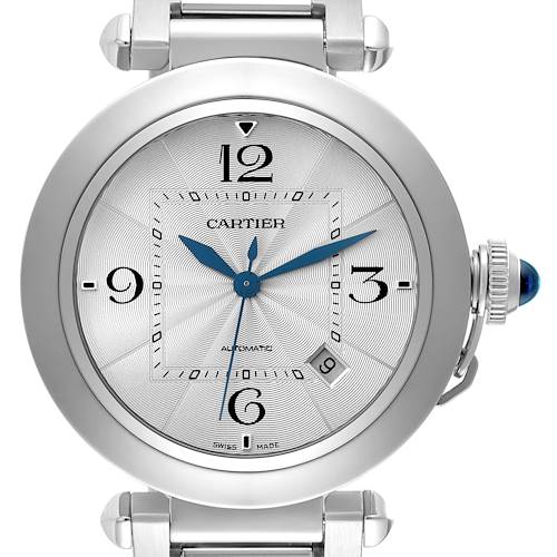 Photo of Cartier Pasha 41 Silver Dial Steel Mens Watch WSPA0009