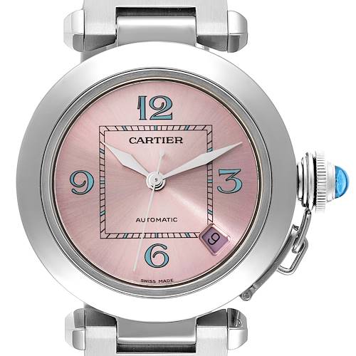 Photo of Cartier Pasha C Medium Pink Blue Dial Limited Edition Watch W3108199